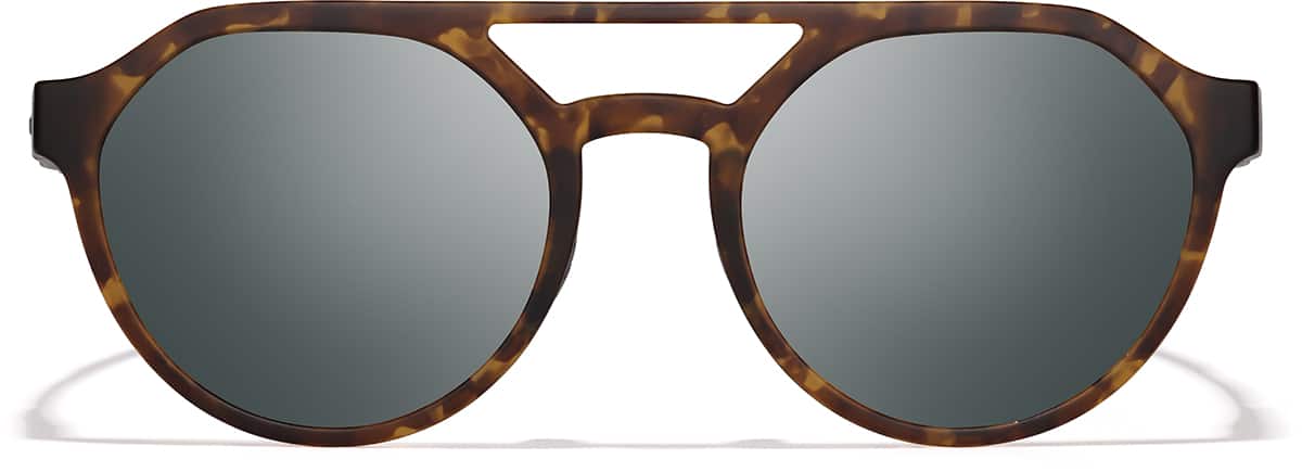 Front view of Zunnies - Aviator Sports Sunglasses 1014225 in Tortoiseshell