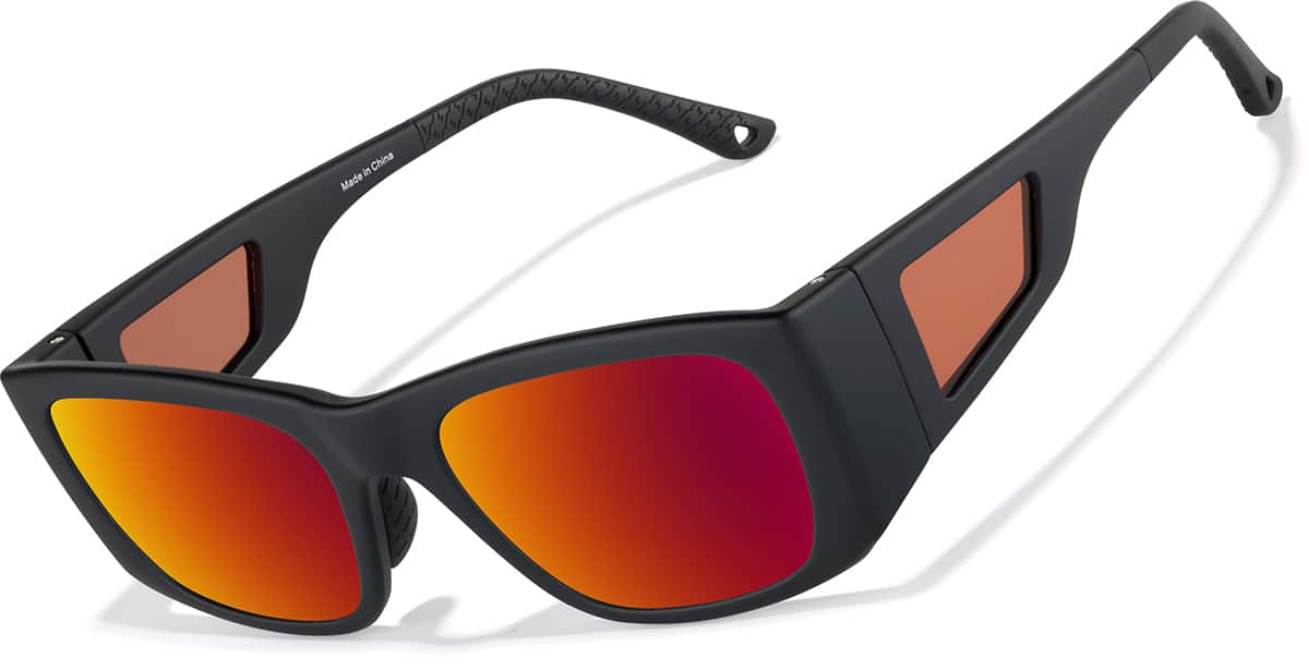 Angle view of Zunnies - Rectangle Sports Sunglasses 1014321 in Black