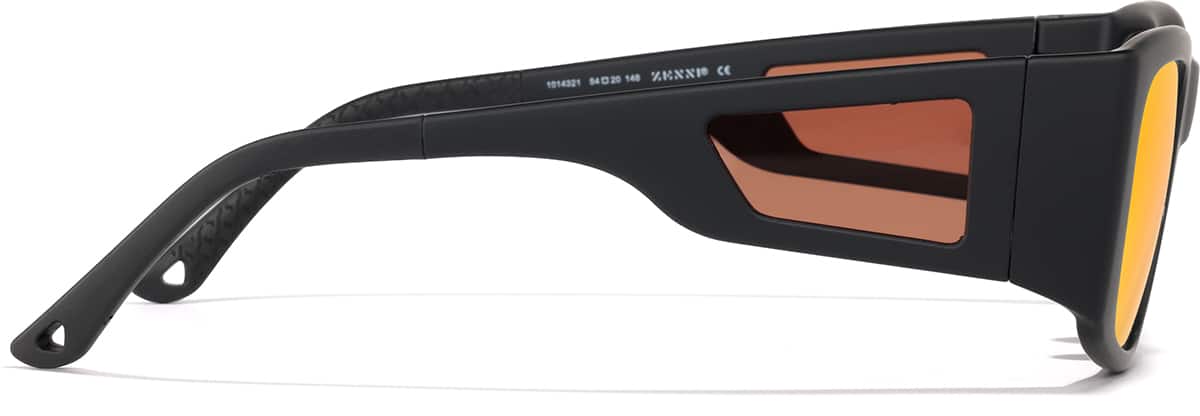Side view of Zunnies - Rectangle Sports Sunglasses 1014321 in Black