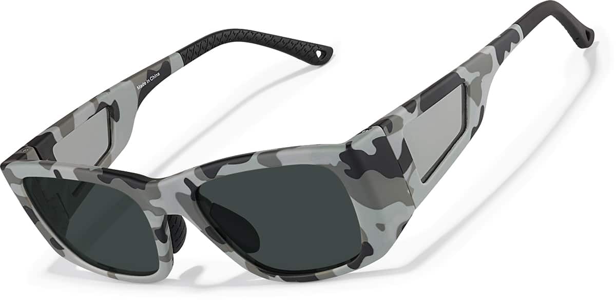 Angle view of Zunnies - Rectangle Sports Sunglasses 1014339 in Pattern
