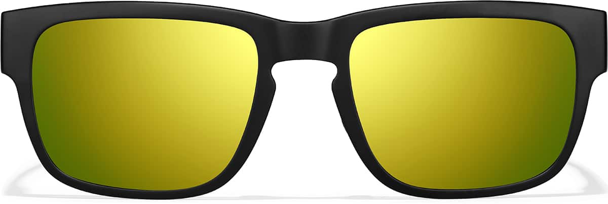 Front view of Zunnies - Rectangle Sports Sunglasses 1014451 in Black