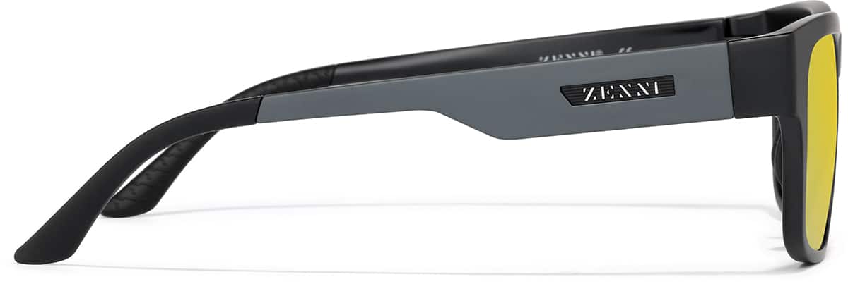Side view of Zunnies - Rectangle Sports Sunglasses 1014451 in Black