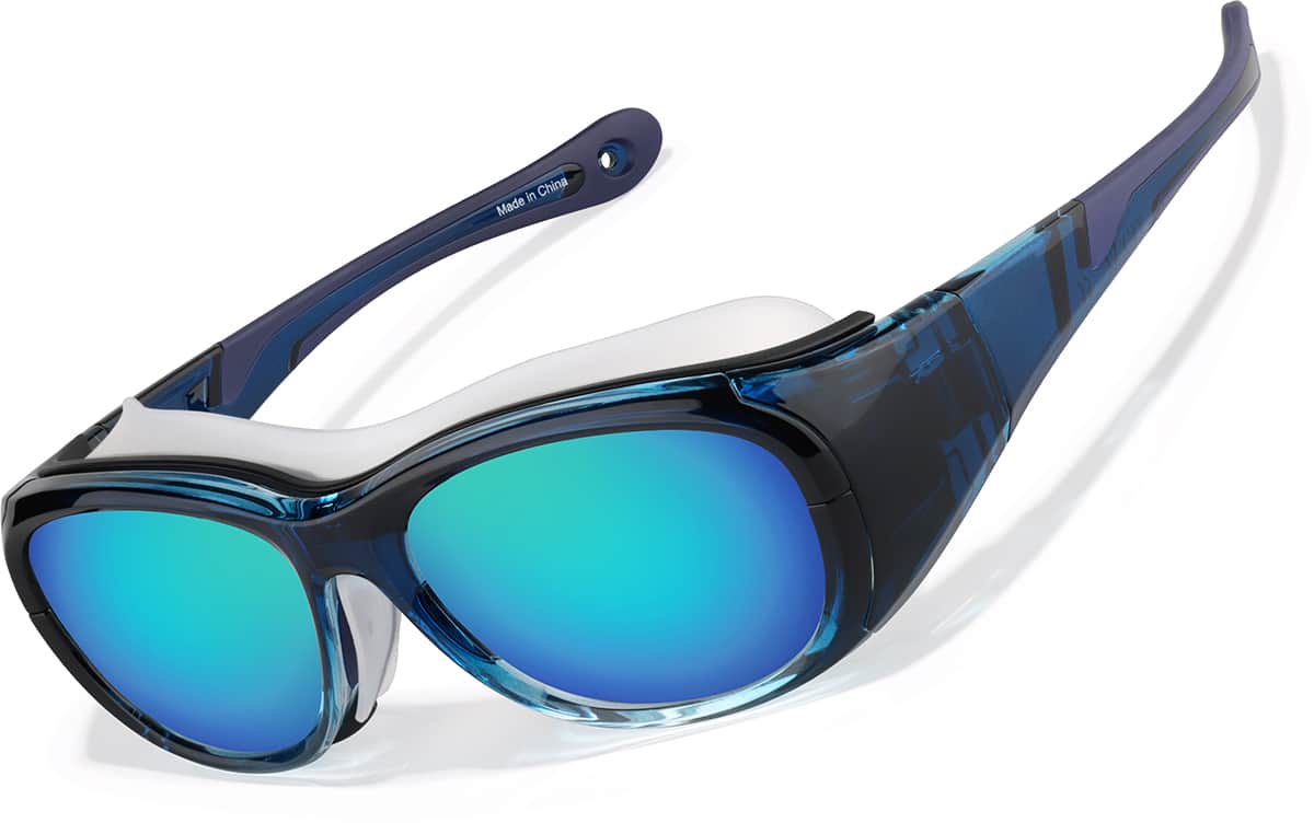 Angle view of Zunnies - Oval Water Sport Glasses 1014616 in Blue