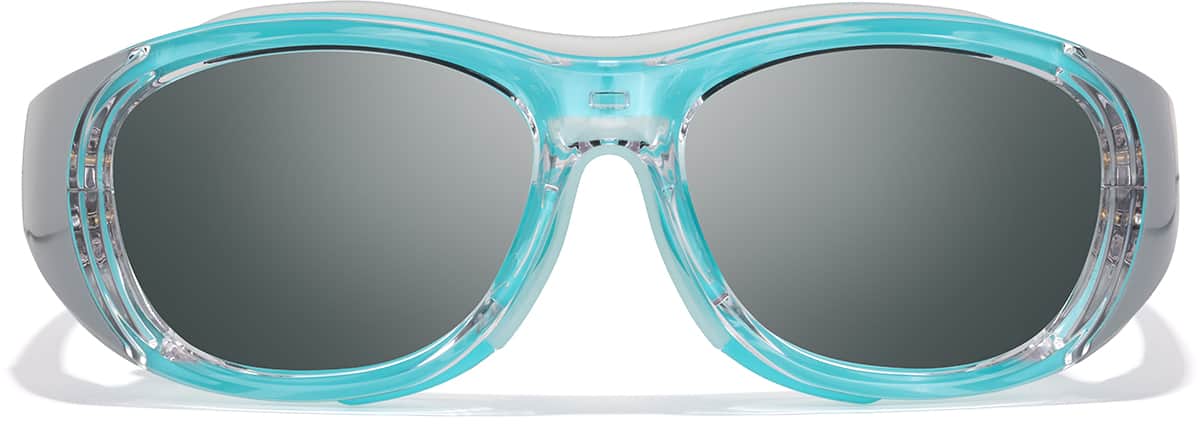 Front view of Zunnies - Lunettes de sport ovales 1014624 in Verte