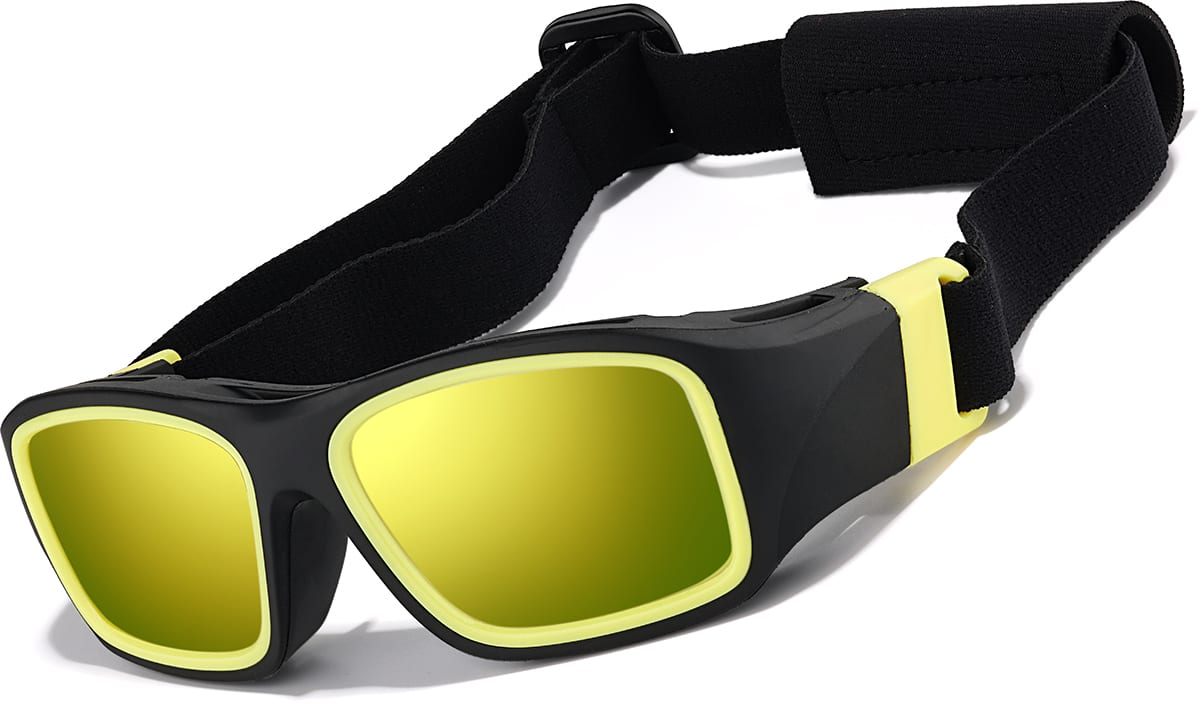 Angle view of Zunnies - Square Water Sport Glasses 1014721 in Black