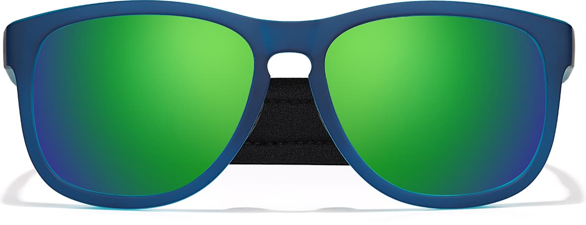 Front view of Zunnies - Square Water Sport Sunglasses 1014916 in Blue