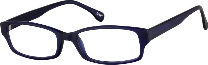Angle view of Rectangle Glasses 101916 in Blue