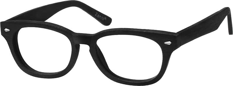 Angle view of Oval Glasses 108321 in Black