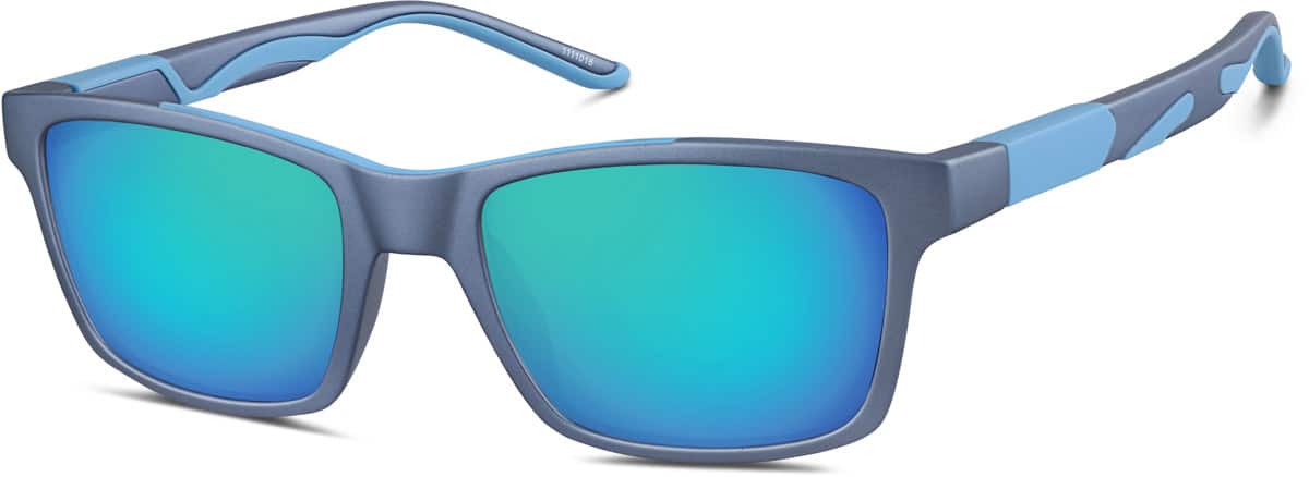Angle view of Kids' Square Sunglasses 1111016 in Blue