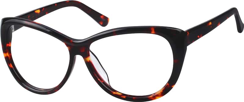 Angle view of Cat-Eye Glasses 111525 in Tortoiseshell