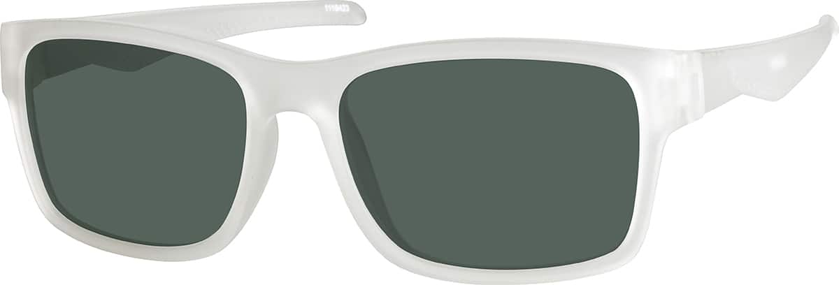 Angle view of Rectangle Sunglasses 1116423 in Clear