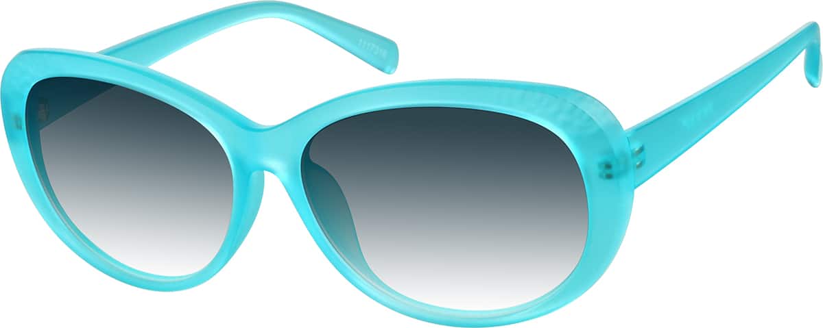 Angle view of Oval Sunglasses 1117316 in Blue