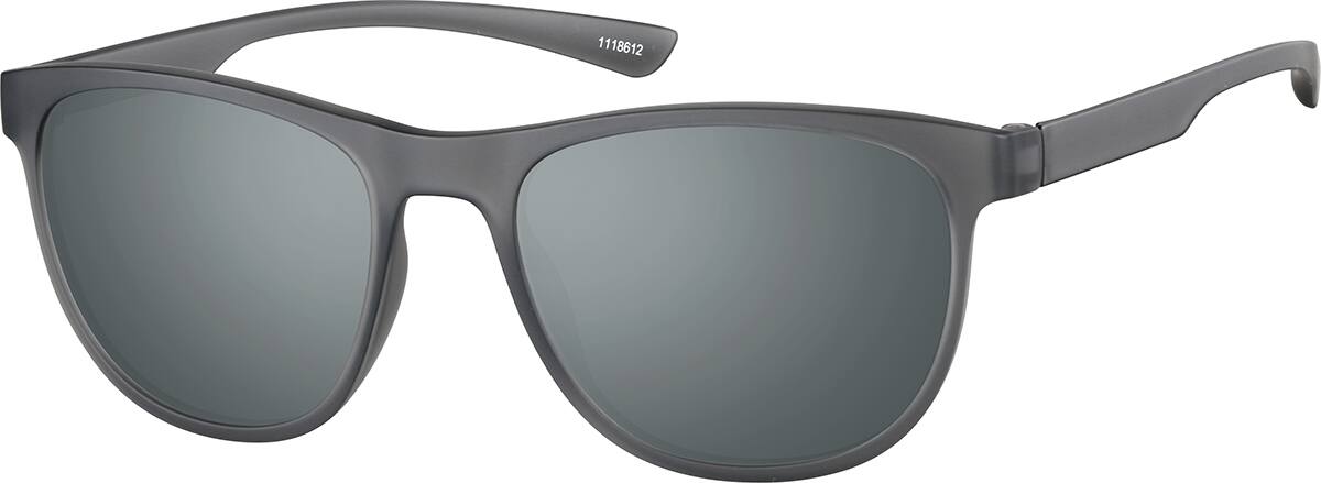 Angle view of Premium Square Sunglasses 1118612 in Gray