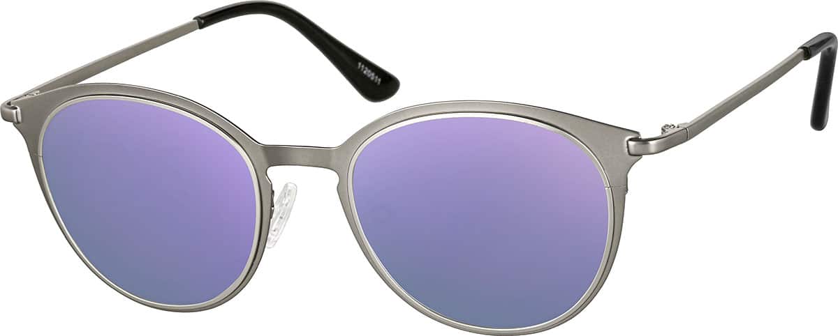 Angle view of Lentes de sol redondas 1120511 in Plata