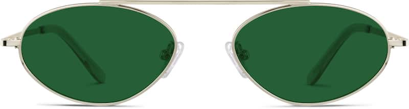 Gold Premium Oval Sunglasses
