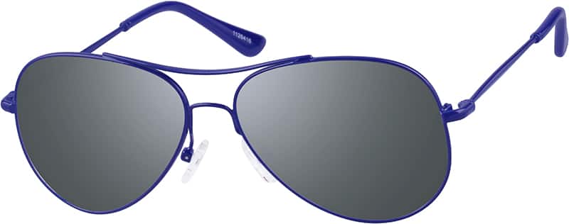 Angle view of Premium Aviator Sunglasses 1126416 in Blue