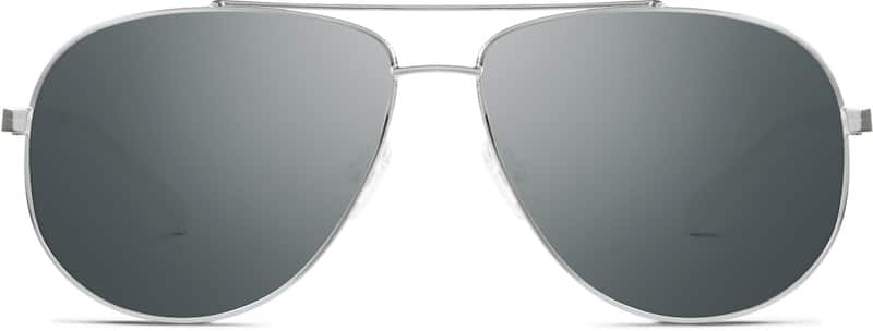 Silver Premium Aviator Sunglasses