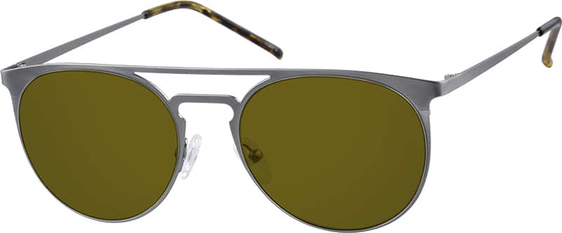 Angle view of Premium Round Sunglasses 1126912 in Gray
