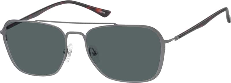 Angle view of Premium Aviator Sunglasses 1127112 in Gray