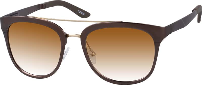 Angle view of Lentes de sol cuadradas premium 1127915 in Marrón