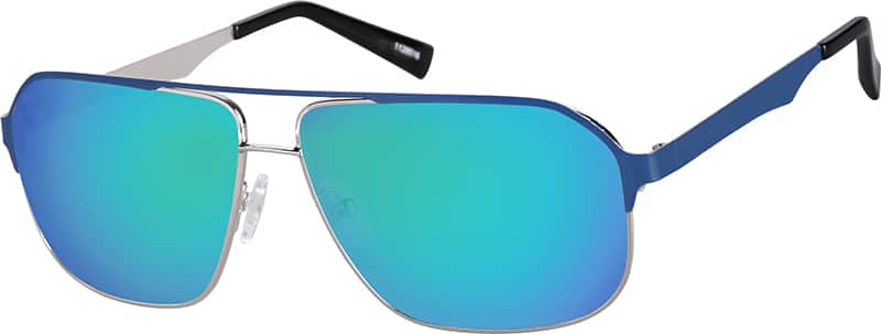 Angle view of Premium Aviator Sunglasses 1128516 in Blue