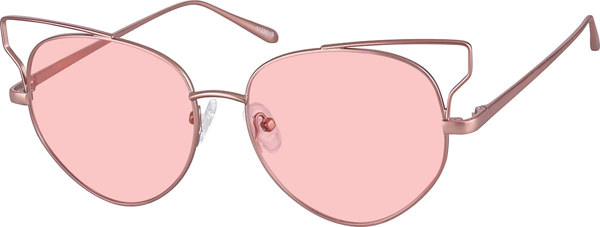 Angle view of Premium Cat-Eye Sunglasses 1129019 in Pink