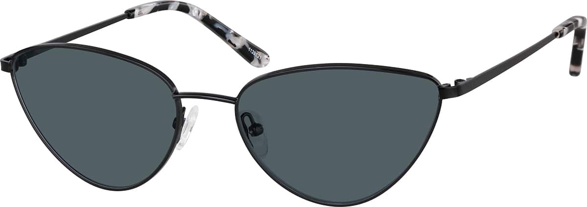 Angle view of Premium Cat-Eye Sunglasses 1129521 in Black