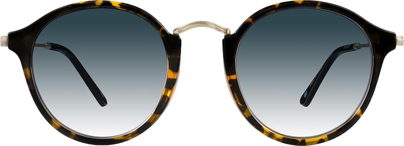 Tortoiseshell Premium Round Sunglasses