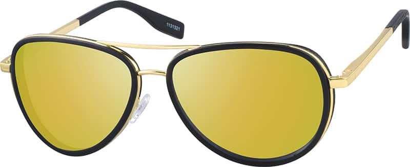 Angle view of Premium Aviator Sunglasses 1131321 in Black