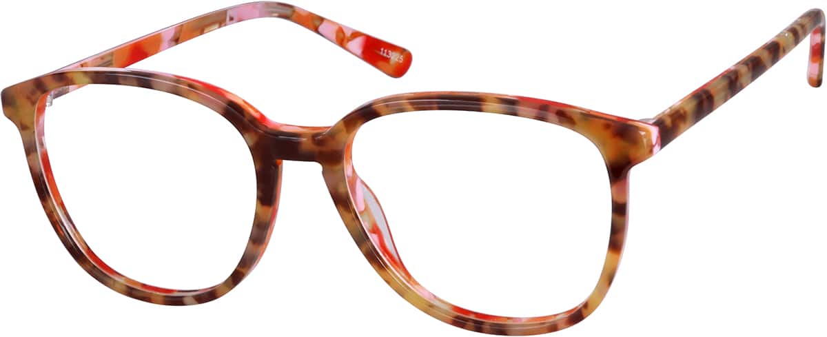 Angle view of Square Glasses 113225 in Tortoiseshell