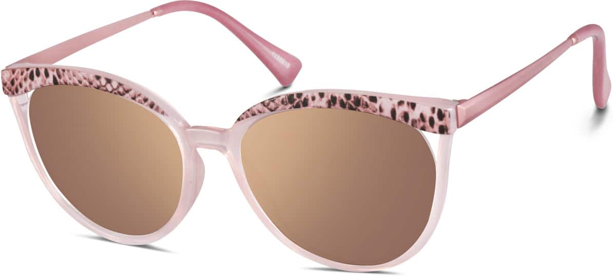 Angle view of Round Sunglasses 1133919 in Pink