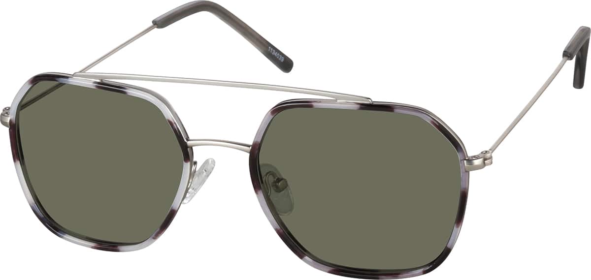Angle view of Premium Aviator Sunglasses 1134039 in Stripe