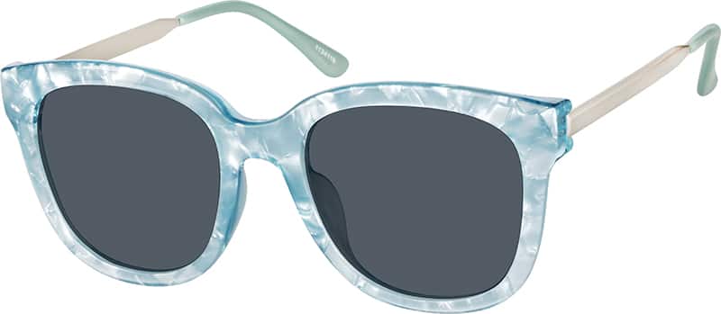 Angle view of Lentes de sol cuadradas premium 1134116 in Azul
