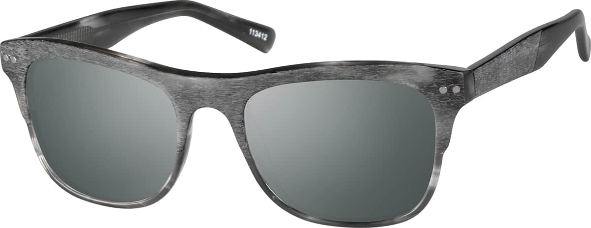 Angle view of Lentes de sol cuadradas premium 113412 in Carbón