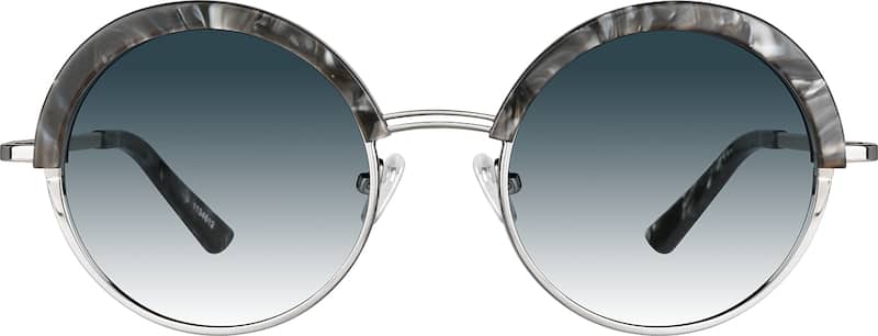 Gray Premium Round Sunglasses