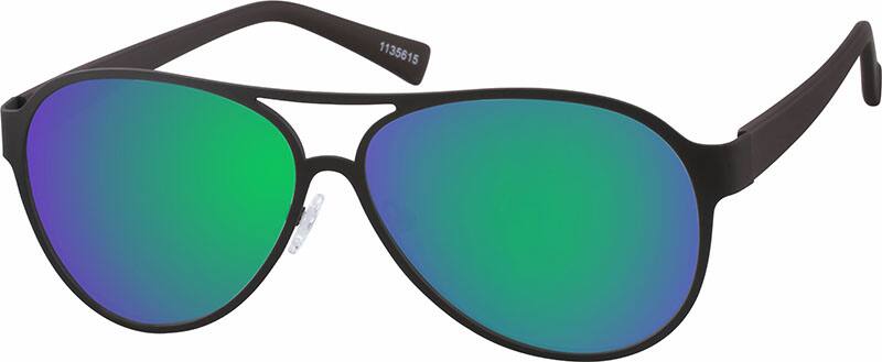 Angle view of Premium Aviator Sunglasses 1135615 in Brown