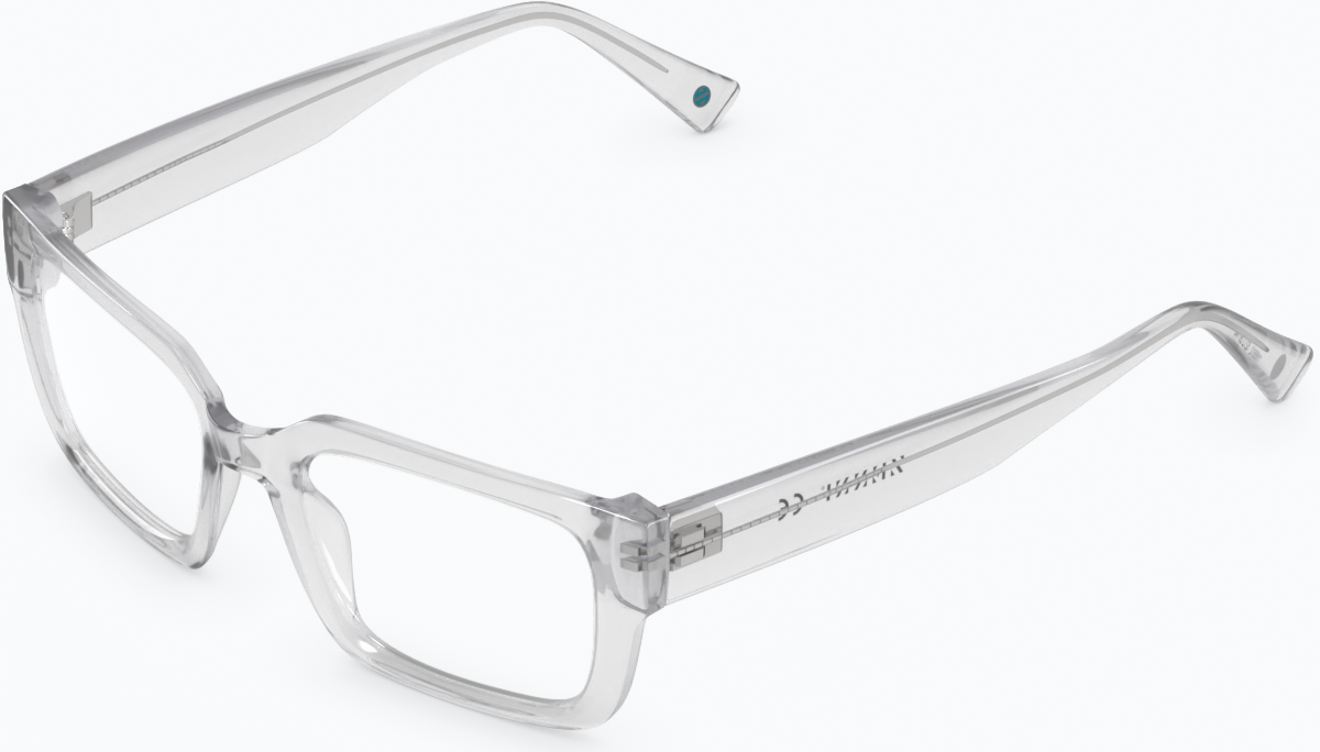 Angle view of Rectangle Glasses 1166623 in Clear