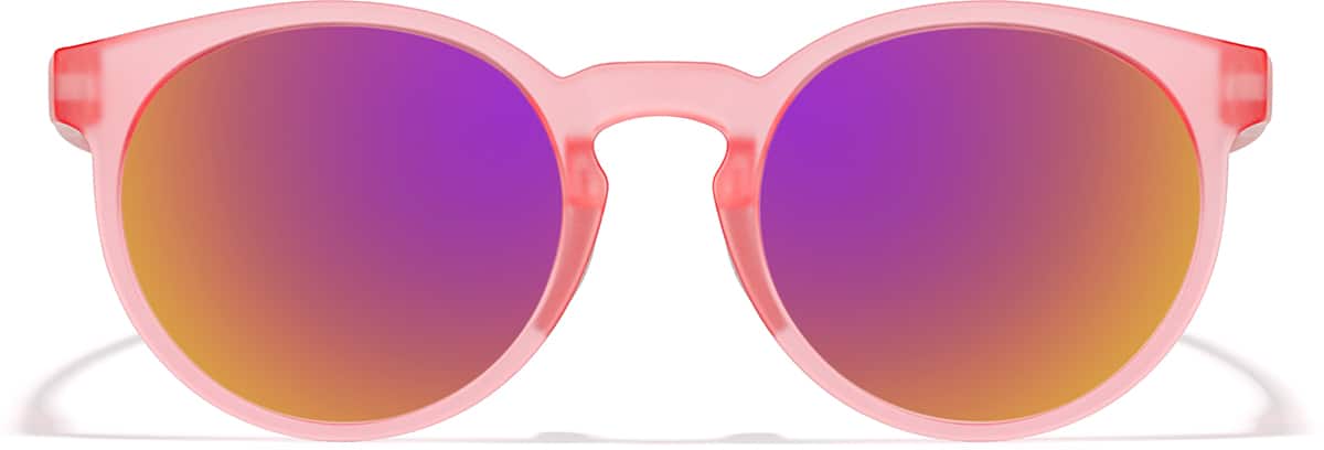 Front view of Zunnies - Round Sunglasses 119519 in Pink