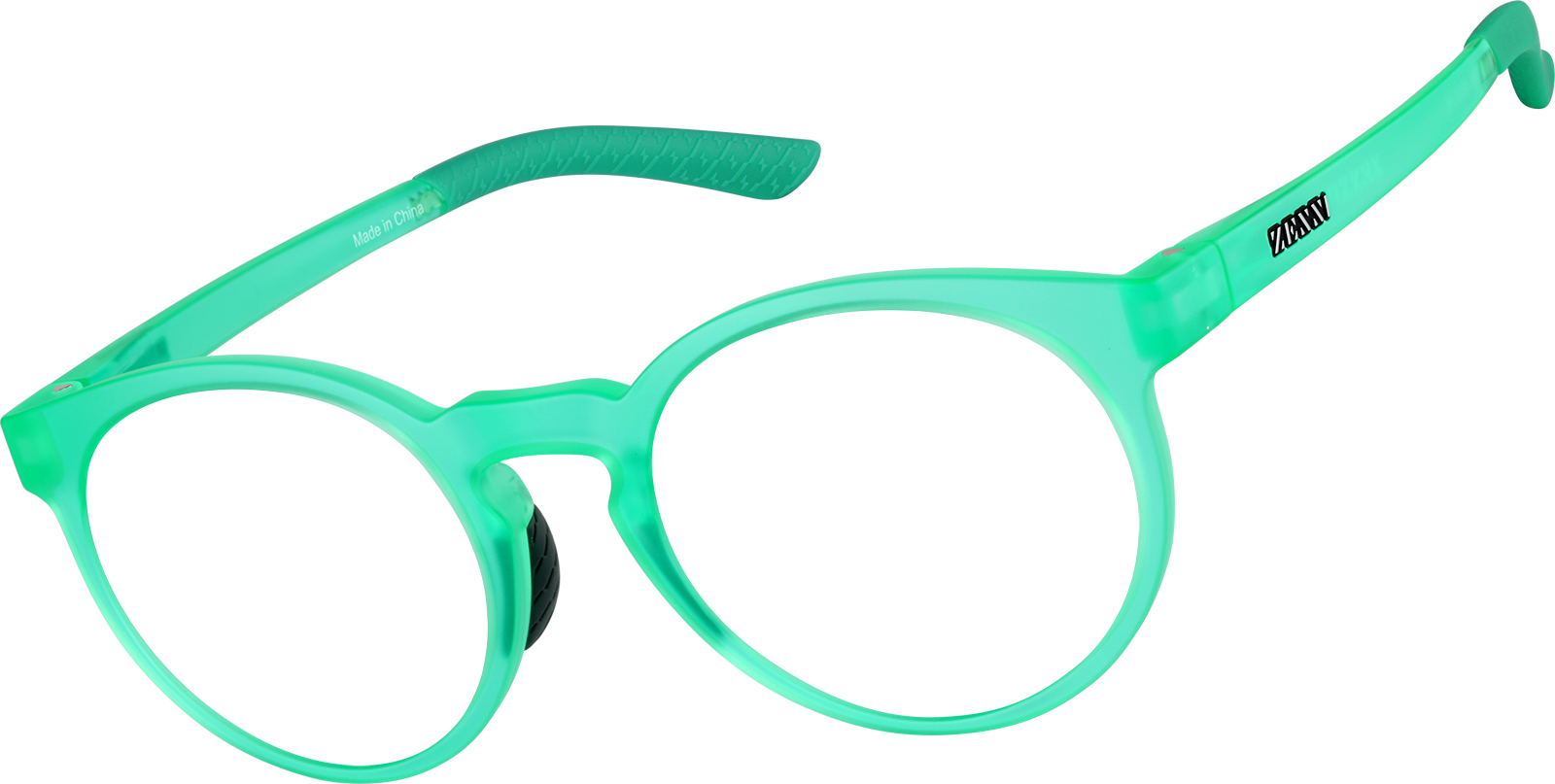 Angle view of Zunnies - Round Sunglasses 119524 in Green