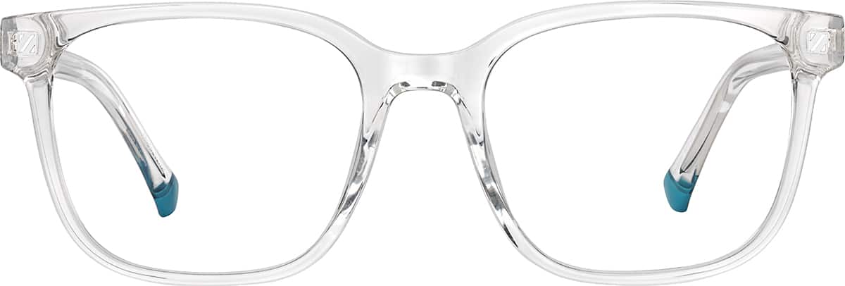 Front view without clip-on of Square Sunshades 1213223 in Clear