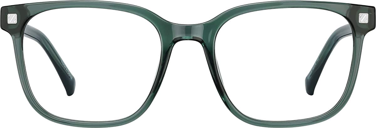 Front view without clip-on of Square Sunshades 1213324 in Green