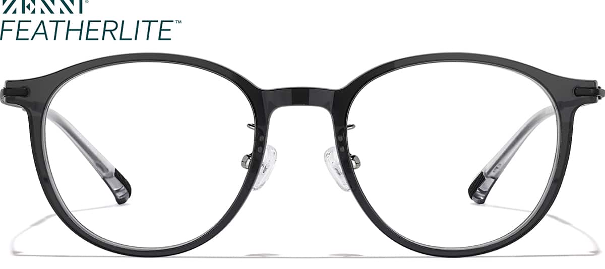 Front view of Round Glasses 1213721 in Black