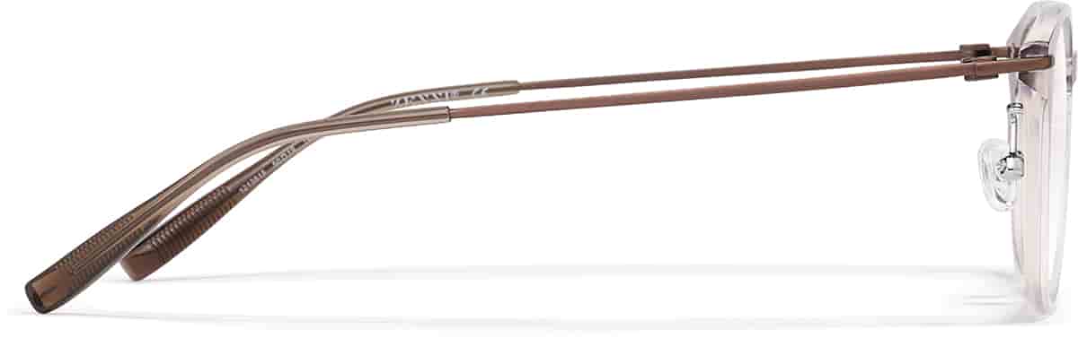 Side view of Softly Square Glasses 1213815 in Crystal Brown Ombre