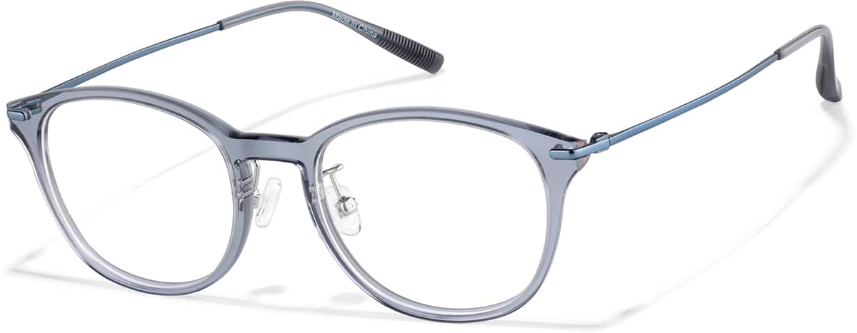 Angle view of Verres doucement carrés 1213816 in Bleu