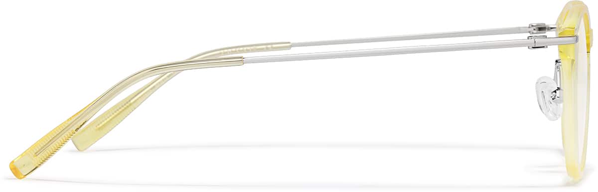 Side view of Softly Square Glasses 1213822 in Yellow