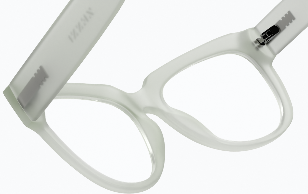 See-through view of Square Glasses 123916 in Lagoon