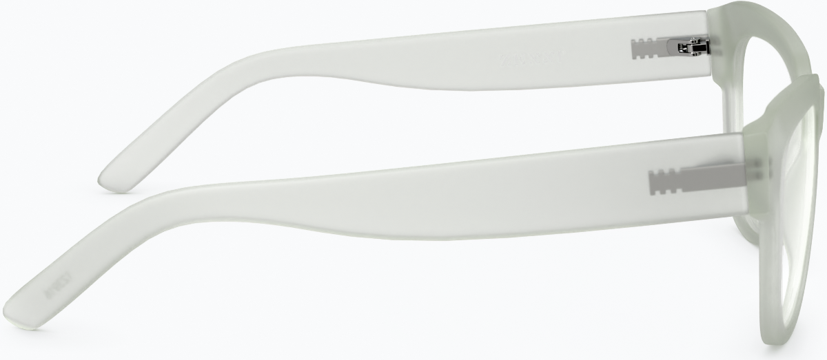 Side view of Square Glasses 123916 in Lagoon