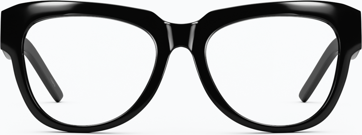 Front view of Square Glasses 123921 in Black