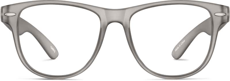 Gray Kid's Square Glasses