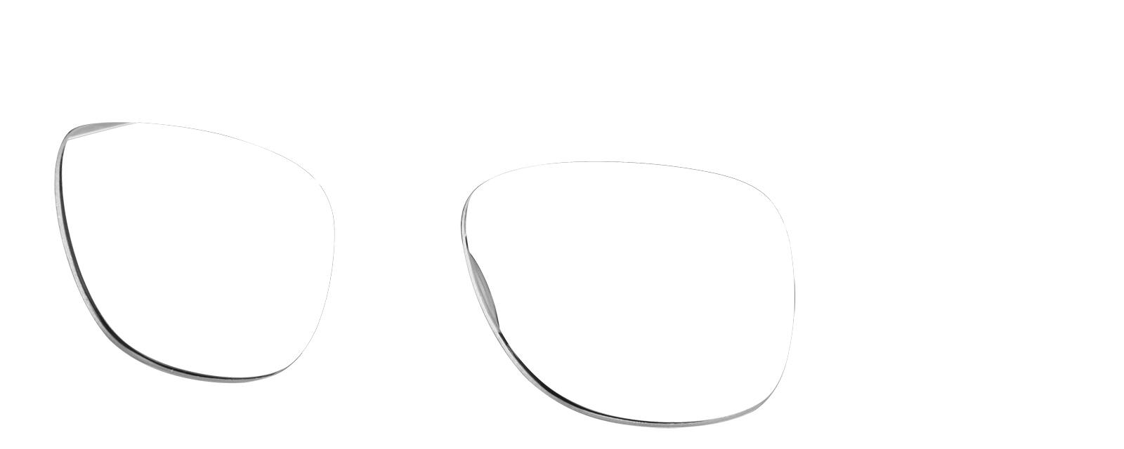 Angle view of Square Glasses 124112 in Smoke